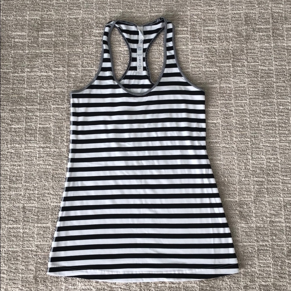 Black and White Stripe racerback